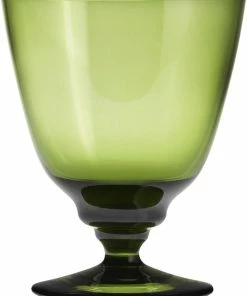 Holmegaard Flow Glas På Fod Olivengrøn 35 Cl