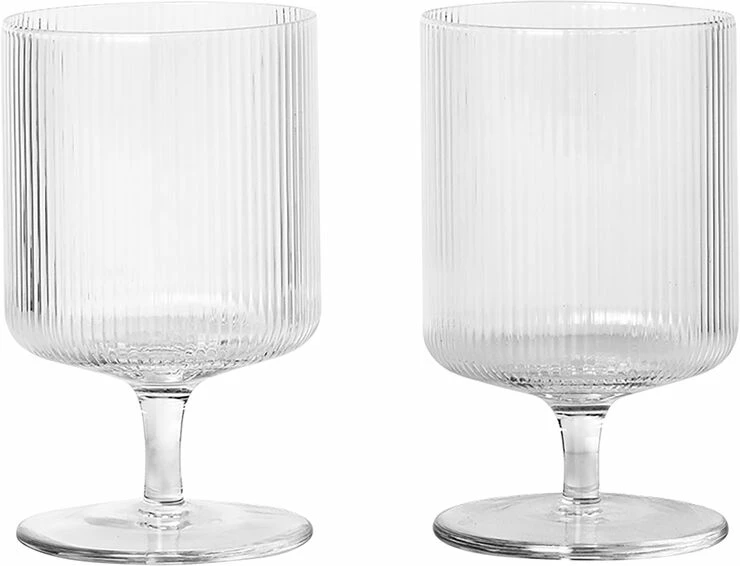 Ferm LIVING Ripple 2 Skt. Wine Glasses 1 Ferm LIVING Ripple 2 Skt. Wine Glasses