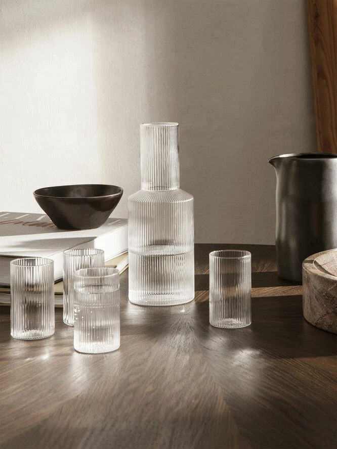 Ferm LIVING Ripple Verrines - Set Of 4 - Clear 2 Ferm LIVING Ripple Verrines - Set Of 4 - Clear - Billede 2
