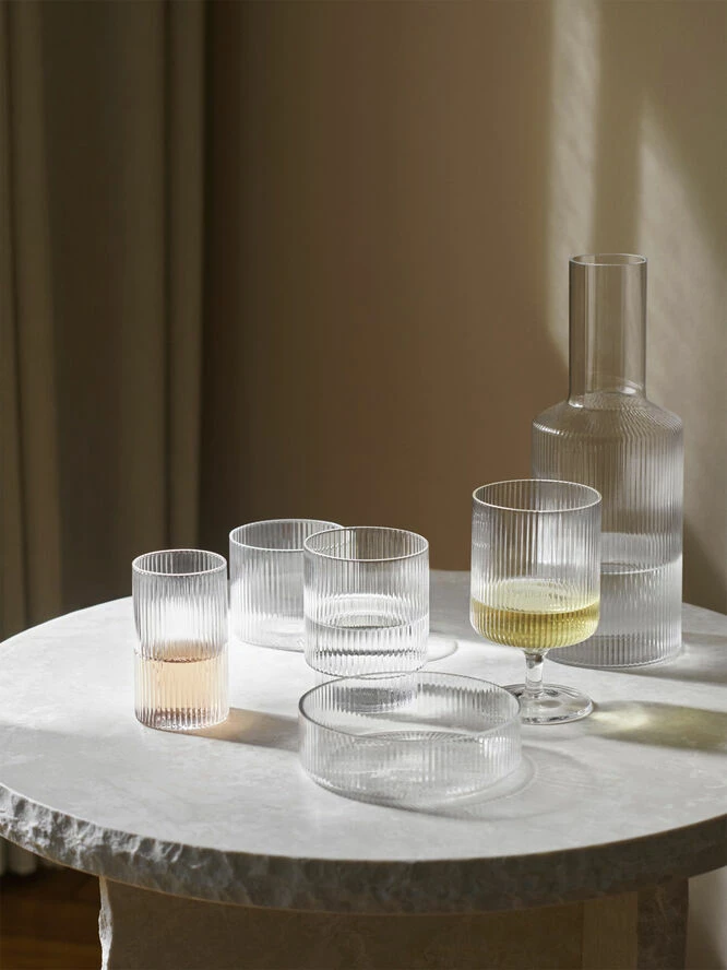 Ferm LIVING Ripple Verrines - Set Of 4 - Clear 4 Ferm LIVING Ripple Verrines - Set Of 4 - Clear - Billede 4