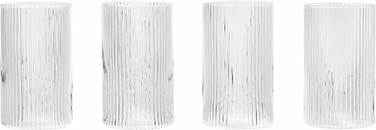 Ferm LIVING Ripple Verrines - Set Of 4 - Clear 1 Ferm LIVING Ripple Verrines - Set Of 4 - Clear