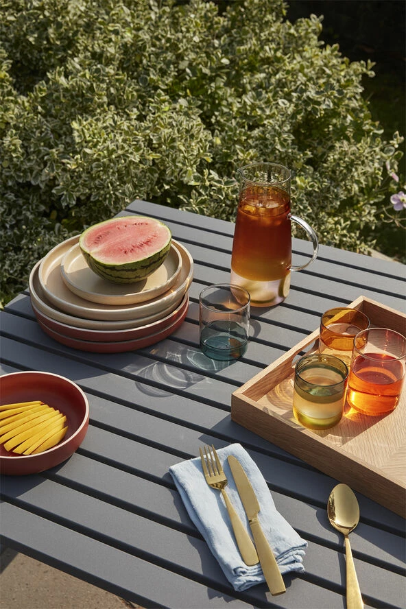 Hübsch Lemonade Glasses Amber/Petrol Set Of 2 4 Hübsch Lemonade Glasses Amber/Petrol Set Of 2 - Billede 4