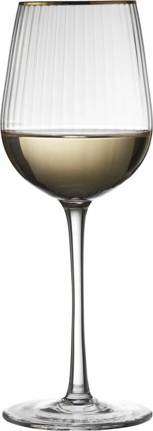 Lyngby Glas Hvidvinsglas Palermo Gold 30 Cl 4 Stk. 2 Lyngby Glas Hvidvinsglas Palermo Gold 30 Cl 4 Stk. - Billede 2