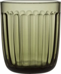 Iittala RAAMI DRIKKEGLAS 2STK MOSGRØN 26CL